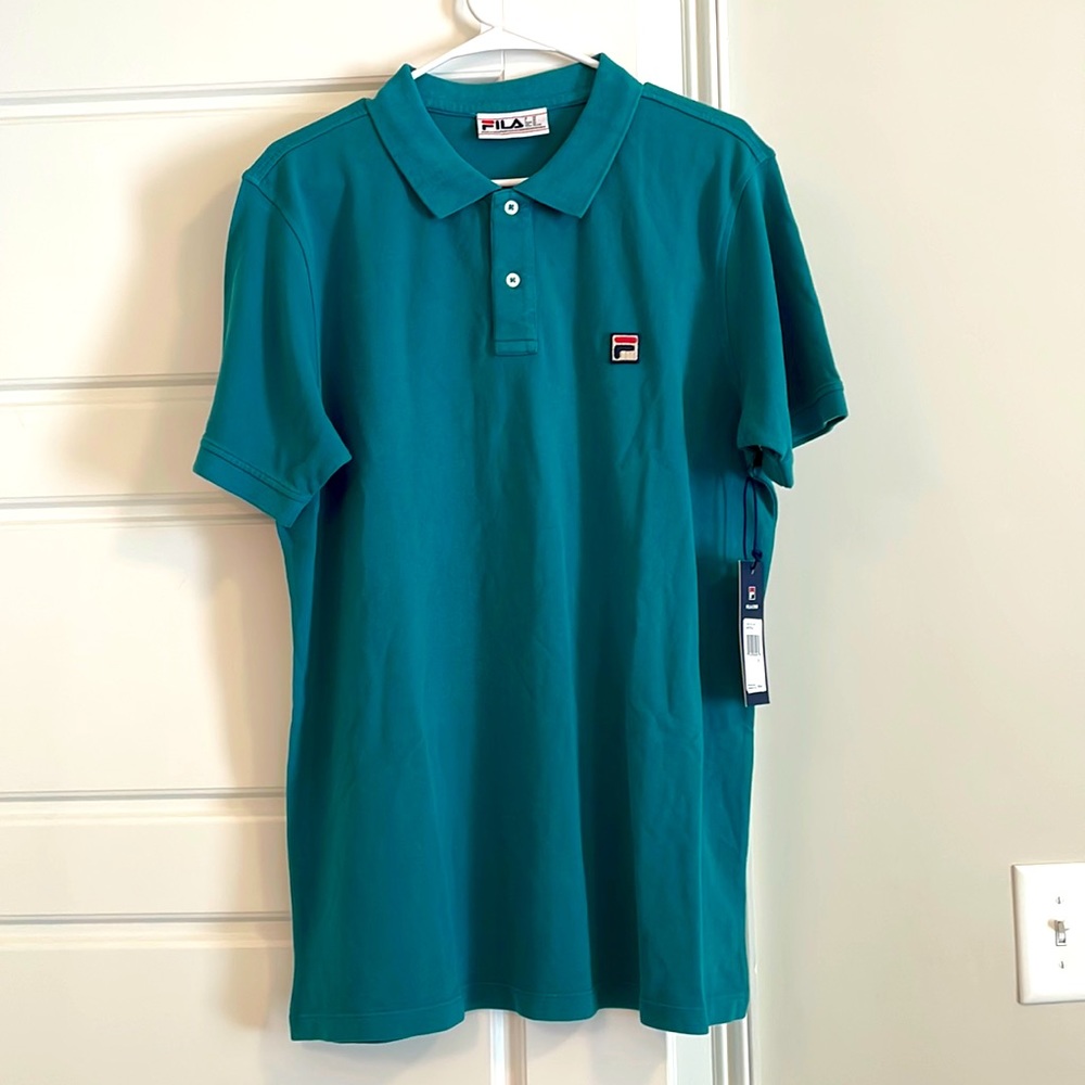 Men’s Teal Fila Dante Polo Shirt